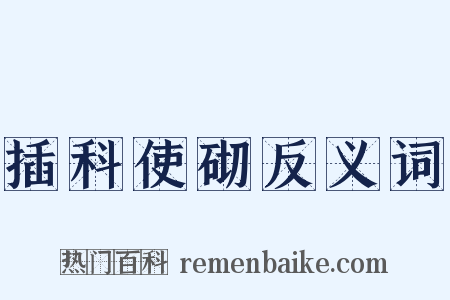 插科使砌反义词是什么意思的图片